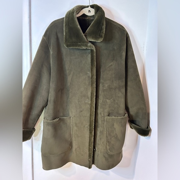 City Combi Jackets & Blazers - City Combi by delmod Faux suede coat size 10